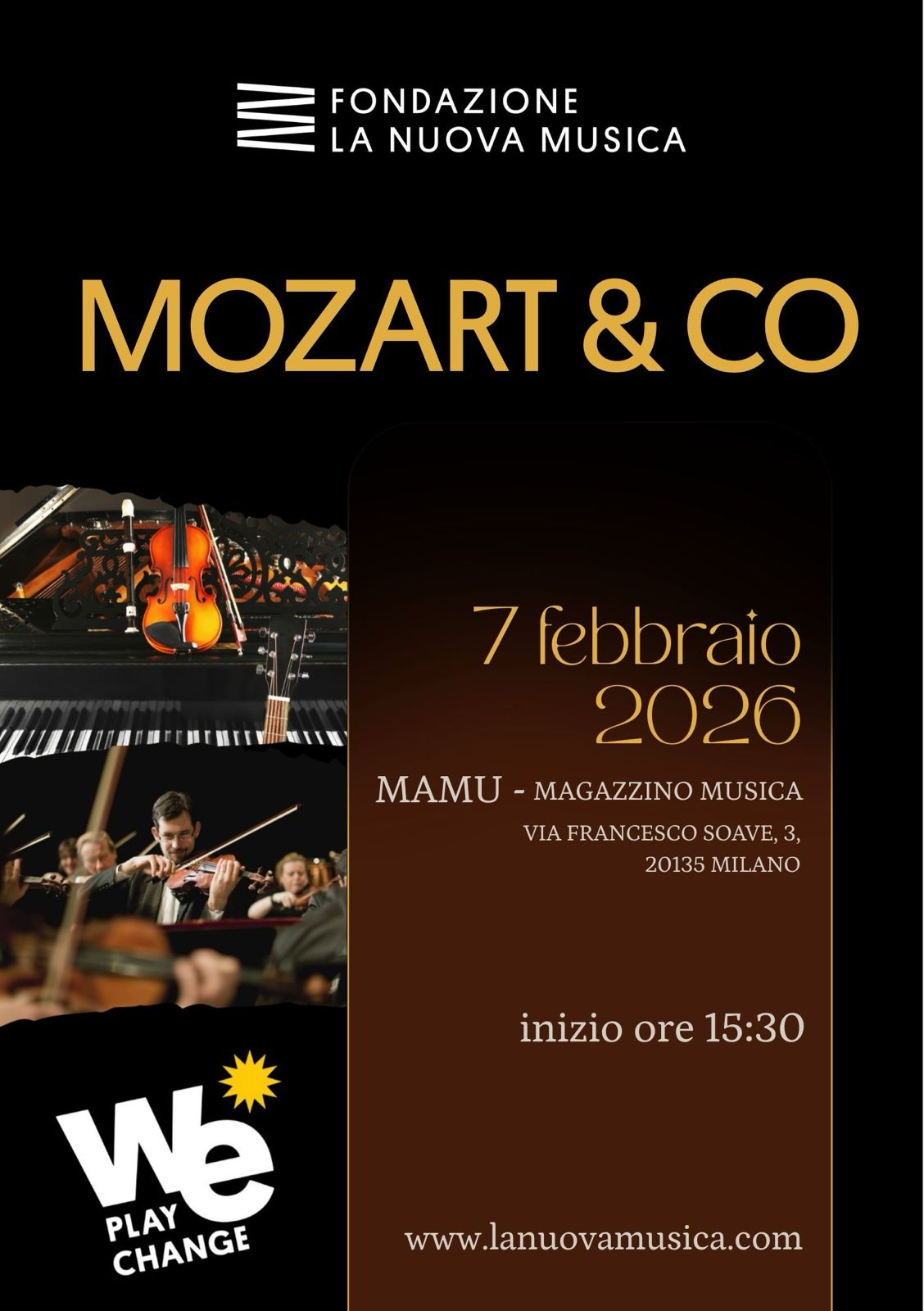 Al momento stai visualizzando Evento musica classica Mozart&Co – 7 febbraio